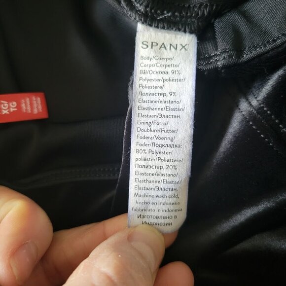 Spanx Velvet Leggings Black Women XL Excellent Condition Party Holiday Classic - Picture 6 of 7